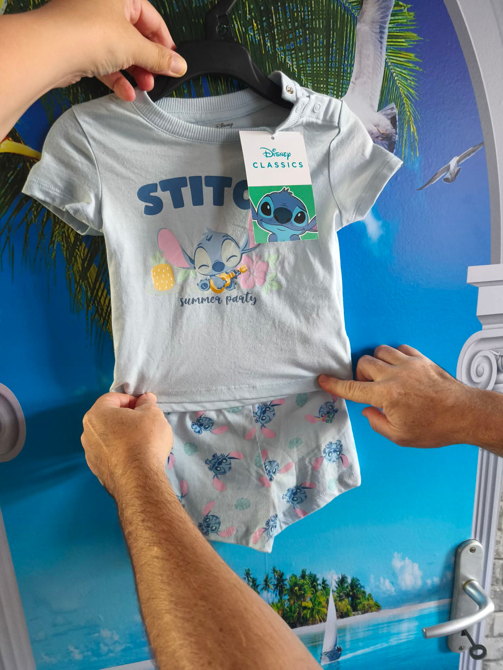 Ensemble bébé Disney Stitch Summer Party bleu - 2 pièces - 12 mois