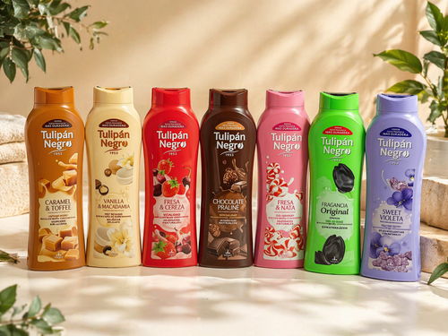 Gel douche parfumé Tulipan Negro 650ml – Senteurs gourmandes longue durée