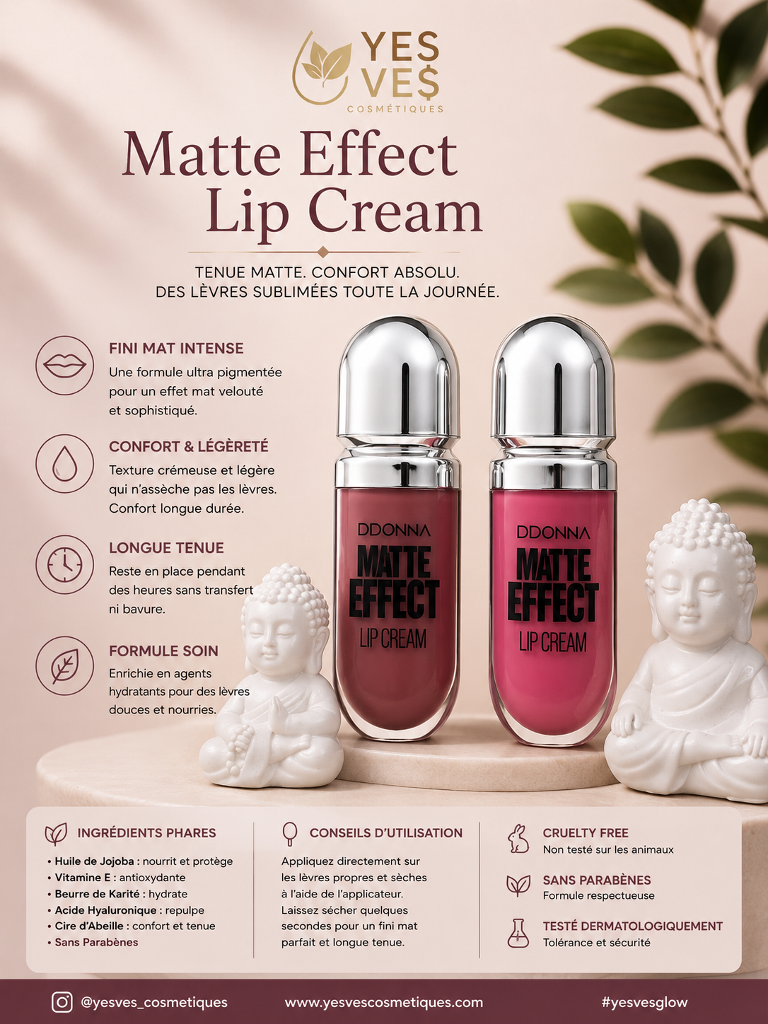Rouge à Lèvres Liquide Matte Effect Lip Cream – 4,50 €