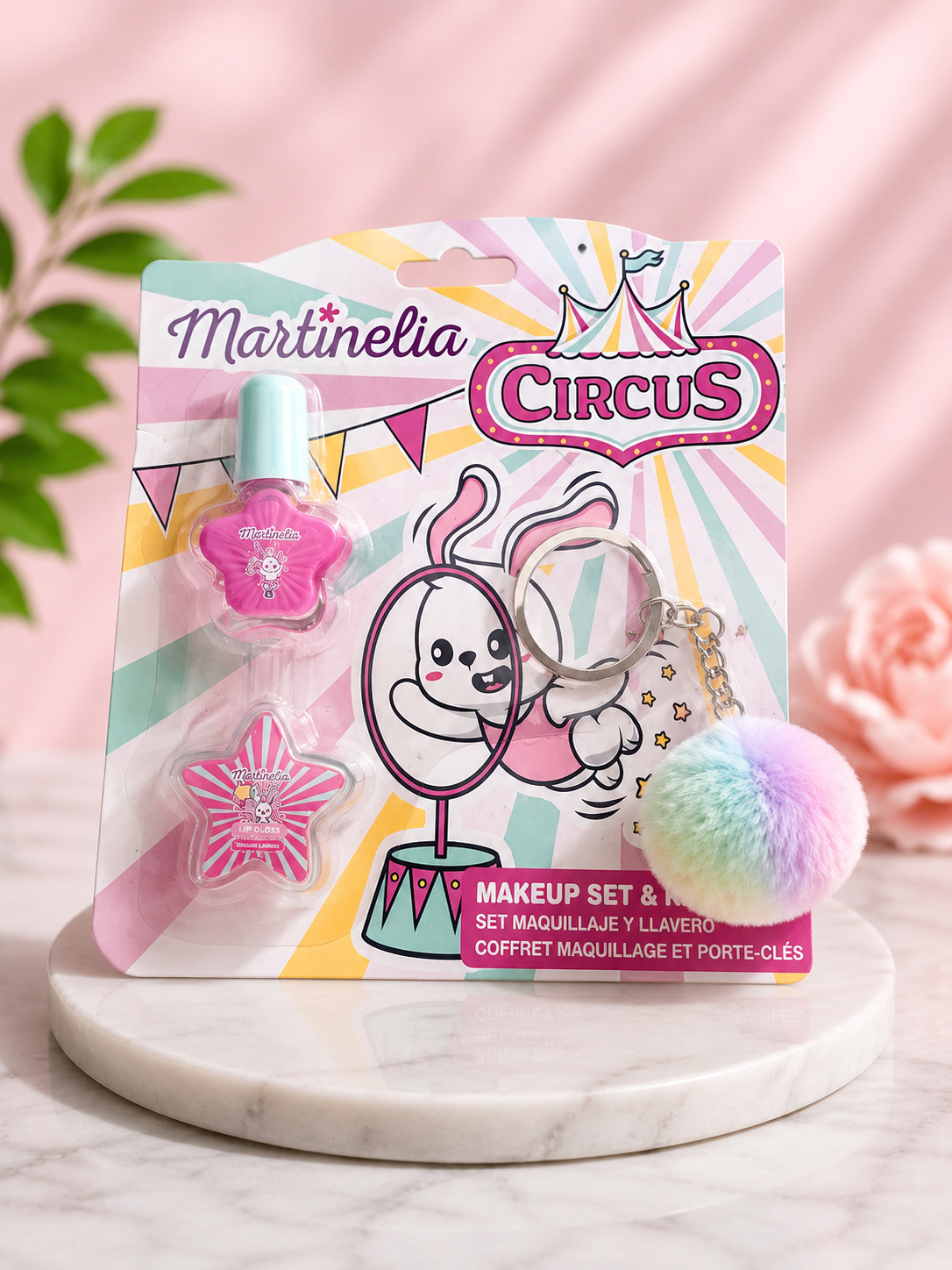 Coffret Maquillage & Porte-Clés Martinelia Circus – Gloss à Lèvres & Vernis – Enfant