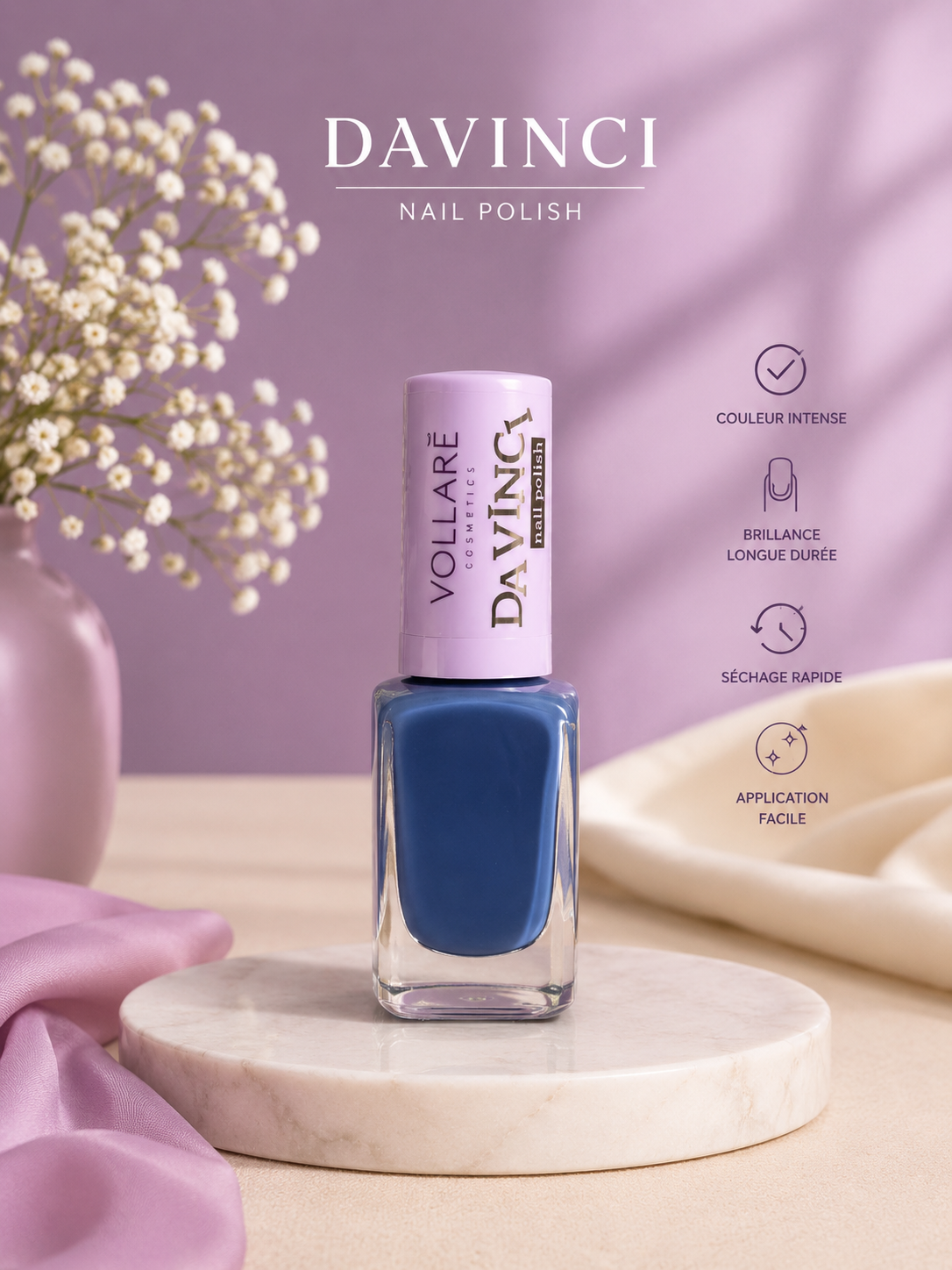 Vernis à Ongles DAVINCI – Jaune Pastel & Bleu | Volare Cosmetics