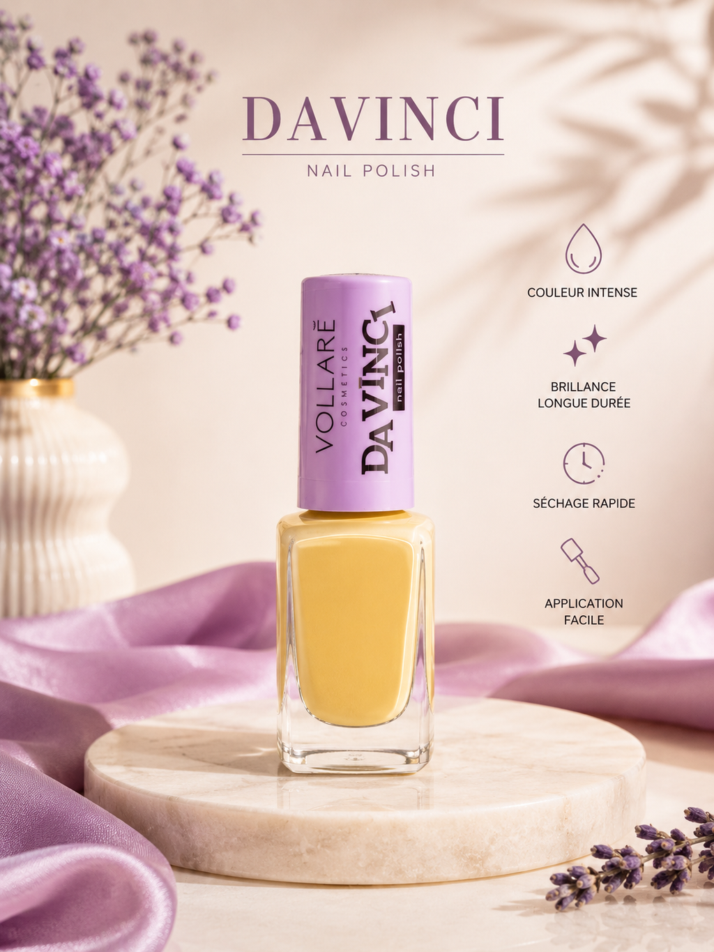 Vernis à Ongles DAVINCI – Jaune Pastel & Bleu | Volare Cosmetics