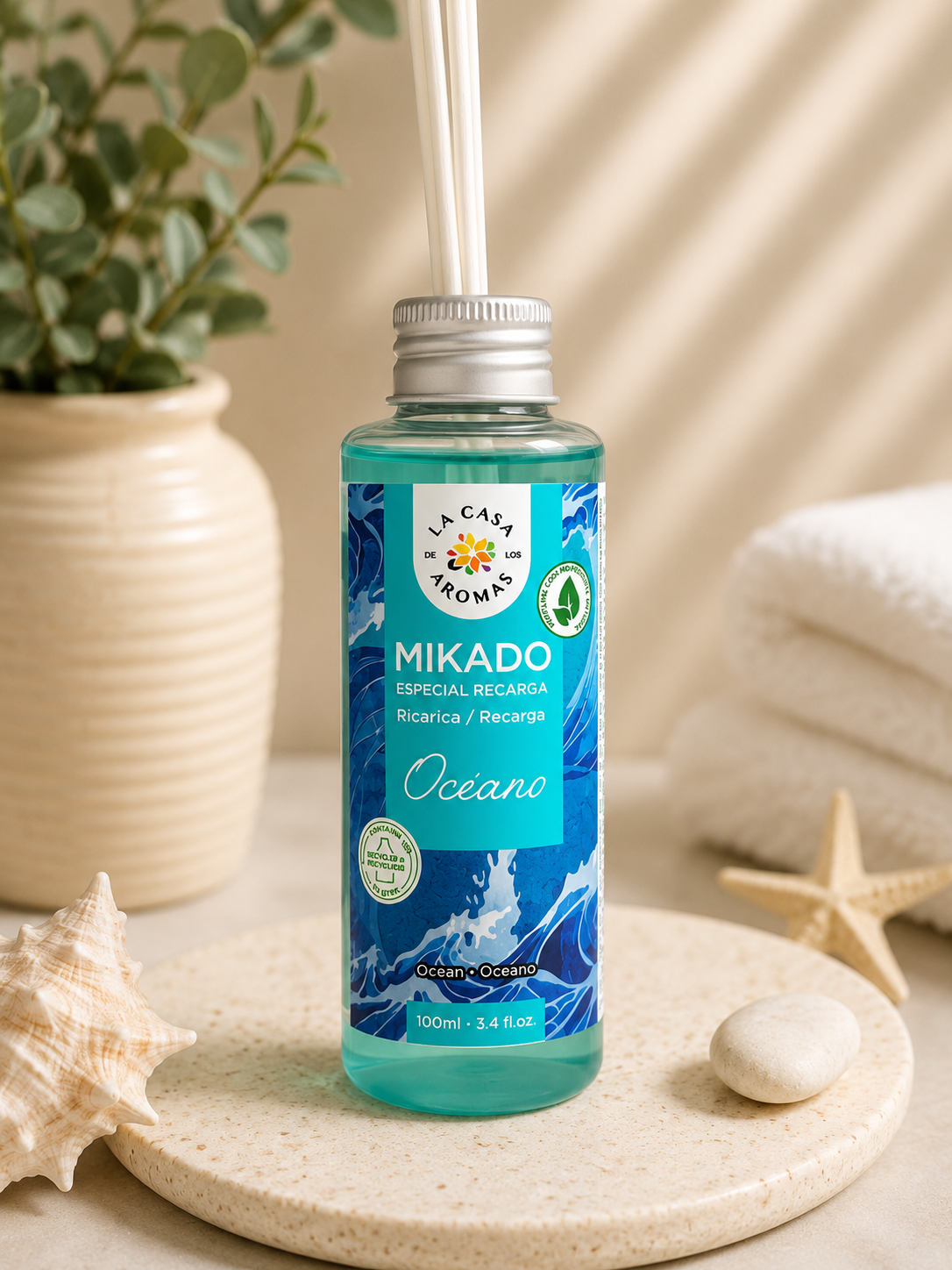 Recharge Mikado La Casa de los Aromas Océan 100 ml – Parfum d'Ambiance Frais