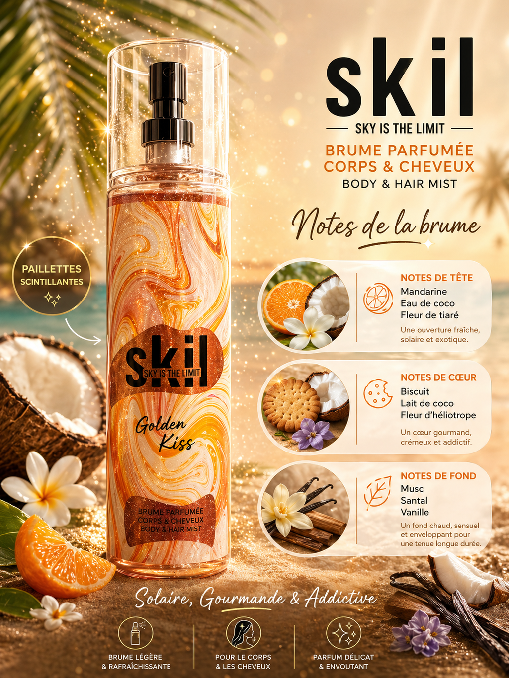 ✨ Brume Parfumée Corps & Cheveux – Skil