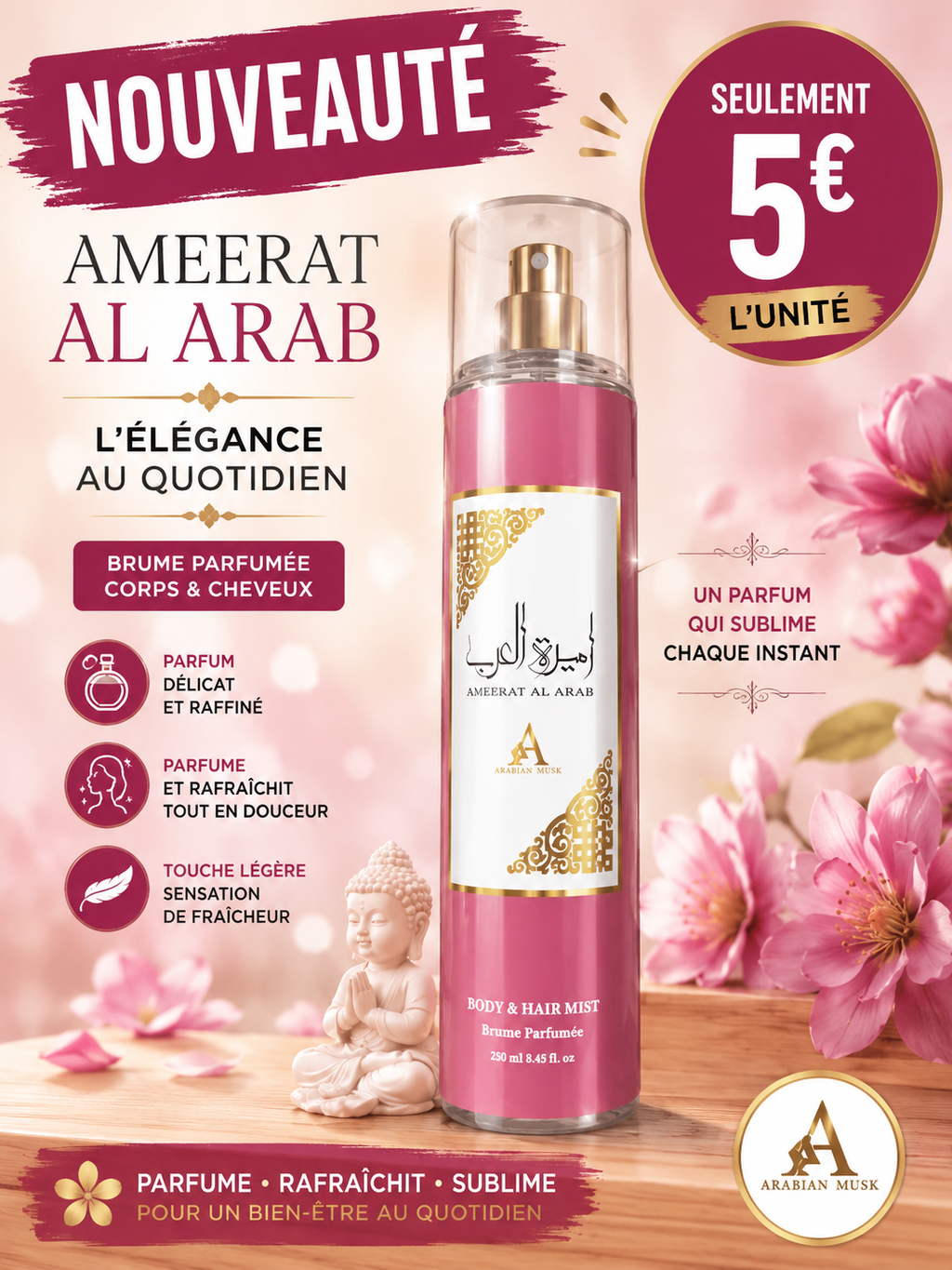 Brume Parfumée Corps & Cheveux 250 ml – Yara & Ameerat Al Arab