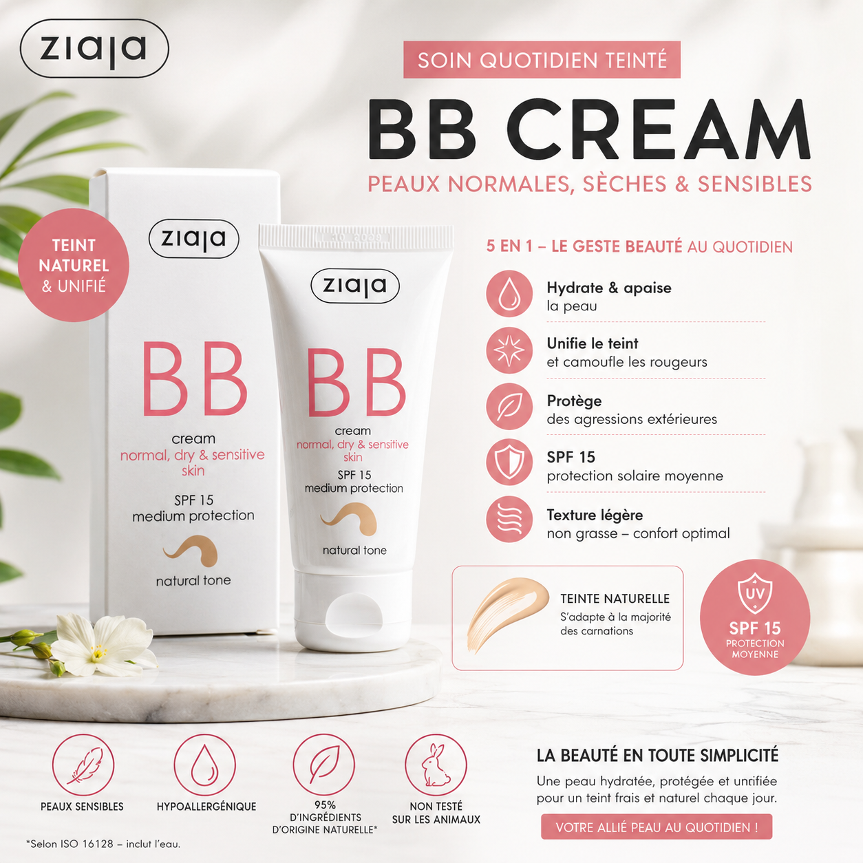 Ziaja BB Cream SPF 15 Natural Tone (50 ml)