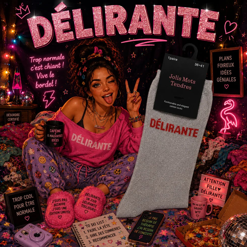 Chaussettes à Messages Femme – Collection Humour & Personnalité | Taille 36-41