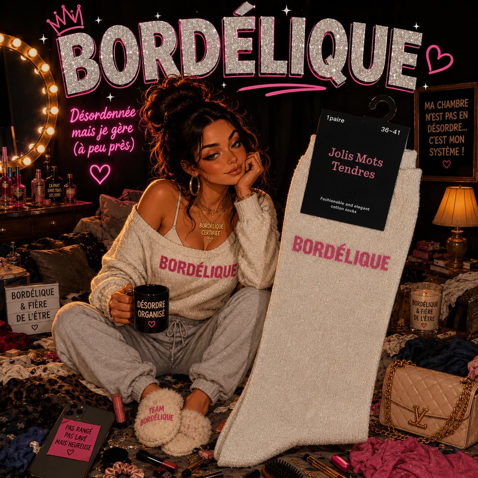 Chaussettes à Messages Femme – Collection Humour & Personnalité | Taille 36-41