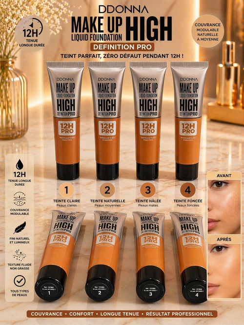 Fond de teint DDONNA High définition Pro 12H