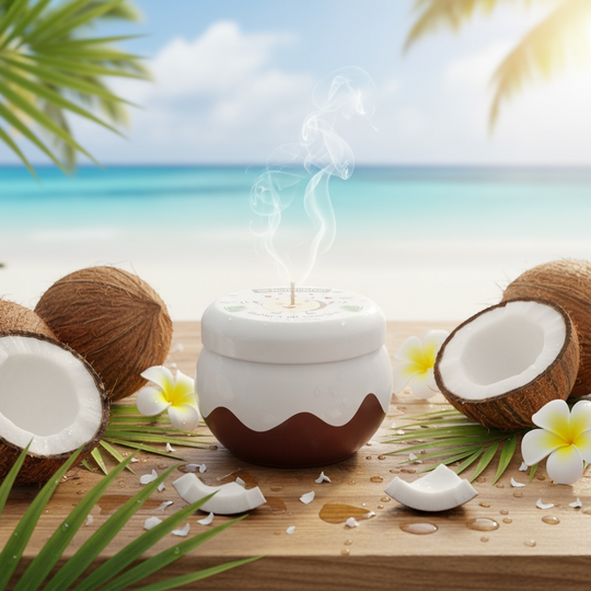 Bougie parfumée à la noix de coco – Évasion tropicale