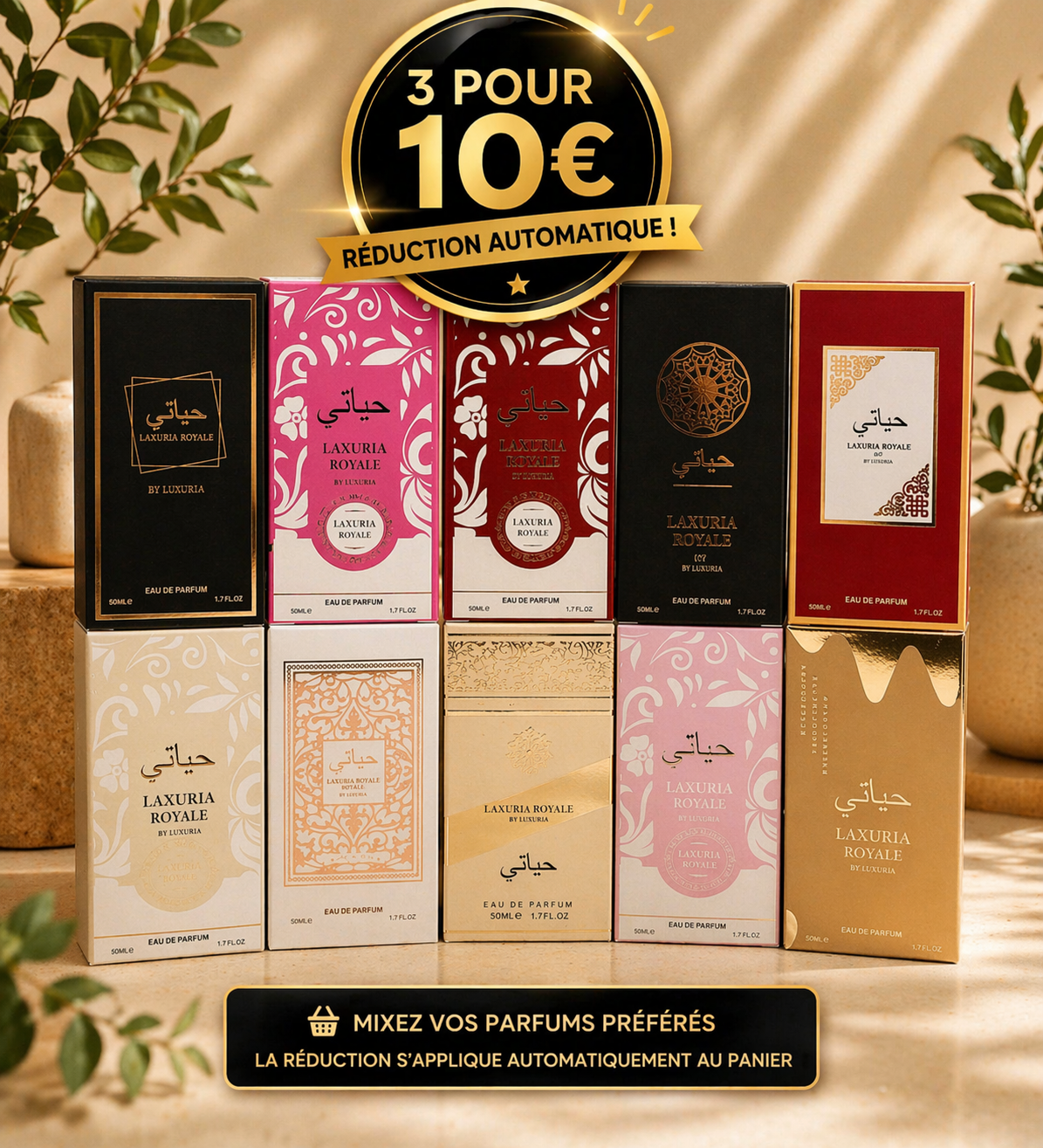 Parfums femme & homme 50ml – Senteurs luxe à petit prix 3,99€